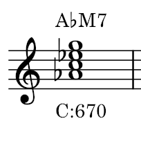 A♭M7の楽譜
