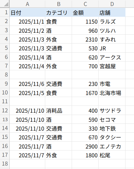 Excelの説明画像